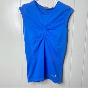 NWT Adidas Stella McCartney Blue Athletic Mesh Top